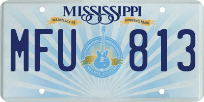 MS license plate MFU813