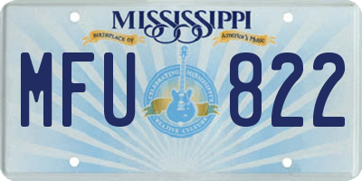 MS license plate MFU822