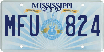 MS license plate MFU824