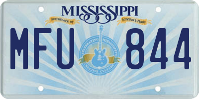 MS license plate MFU844