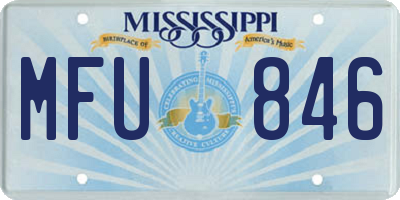 MS license plate MFU846