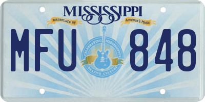 MS license plate MFU848