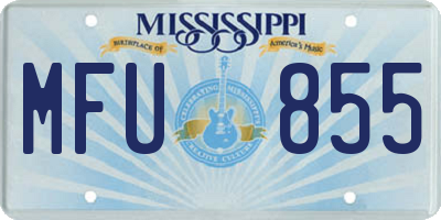 MS license plate MFU855