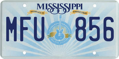MS license plate MFU856