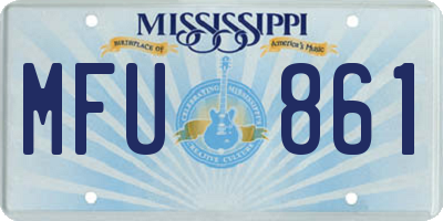 MS license plate MFU861