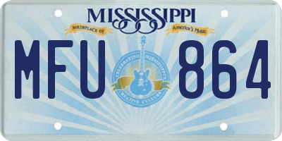 MS license plate MFU864