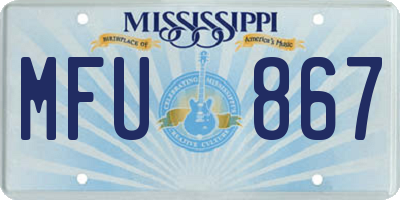 MS license plate MFU867