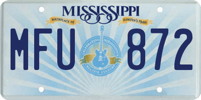 MS license plate MFU872