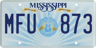 MS license plate MFU873