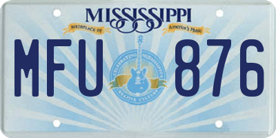 MS license plate MFU876