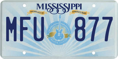 MS license plate MFU877