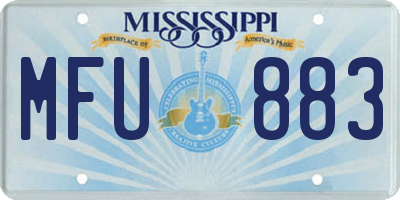 MS license plate MFU883