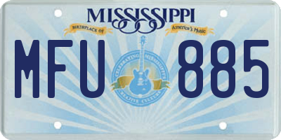MS license plate MFU885