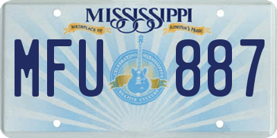 MS license plate MFU887