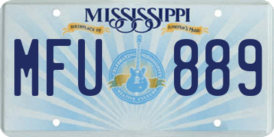 MS license plate MFU889