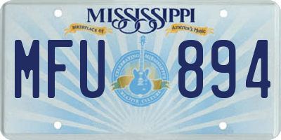 MS license plate MFU894