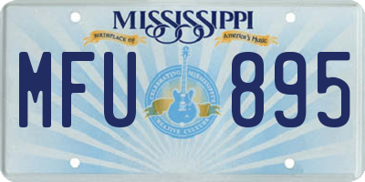 MS license plate MFU895