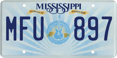 MS license plate MFU897