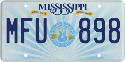 MS license plate MFU898