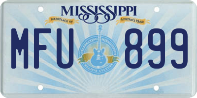 MS license plate MFU899