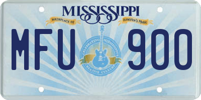 MS license plate MFU900