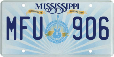 MS license plate MFU906