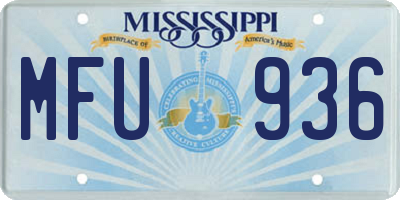 MS license plate MFU936
