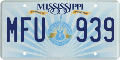 MS license plate MFU939