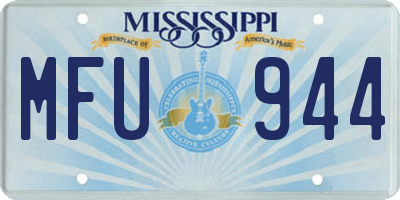 MS license plate MFU944