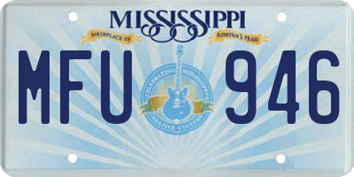 MS license plate MFU946