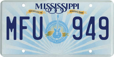 MS license plate MFU949