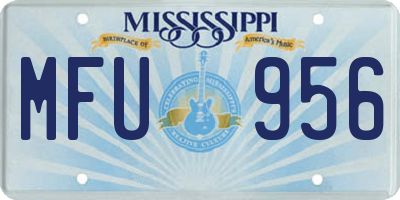 MS license plate MFU956
