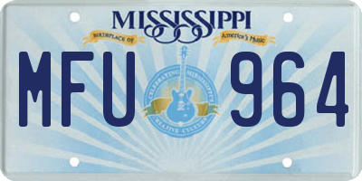 MS license plate MFU964