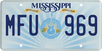 MS license plate MFU969