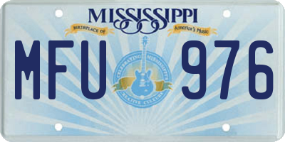 MS license plate MFU976