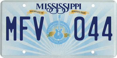MS license plate MFV044