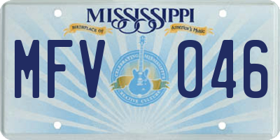 MS license plate MFV046