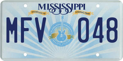 MS license plate MFV048