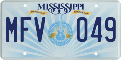 MS license plate MFV049