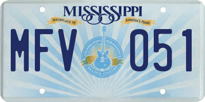 MS license plate MFV051