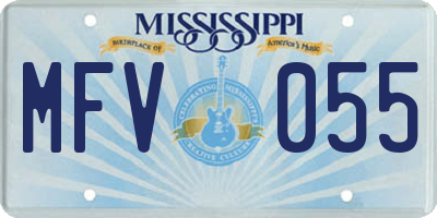 MS license plate MFV055