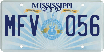 MS license plate MFV056