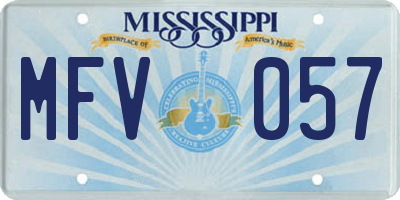 MS license plate MFV057