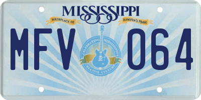MS license plate MFV064