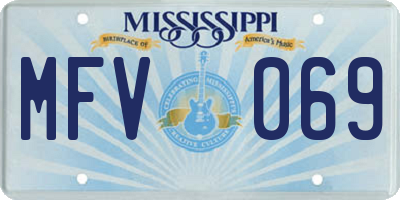 MS license plate MFV069