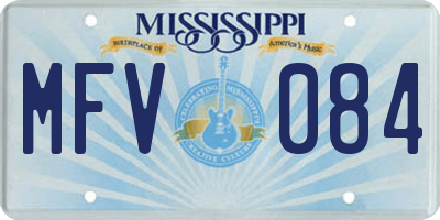 MS license plate MFV084