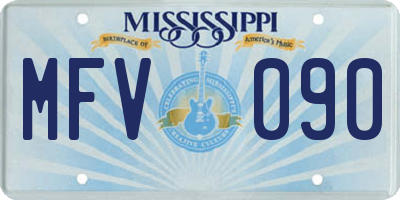 MS license plate MFV090