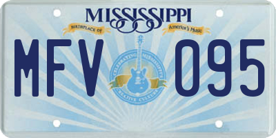 MS license plate MFV095