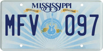 MS license plate MFV097