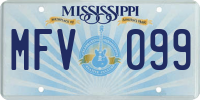 MS license plate MFV099